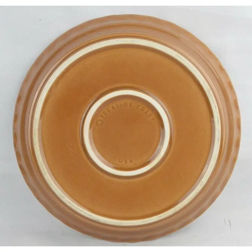 Treasure Craft Cherry Pie Keeper Dish w Lid Red Ceramic 13